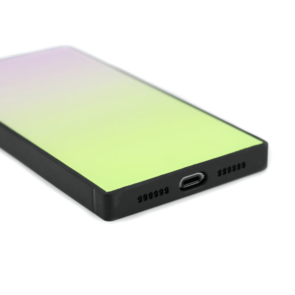 3D Vibes, Pink/Green - Tempered Glass Phone Case