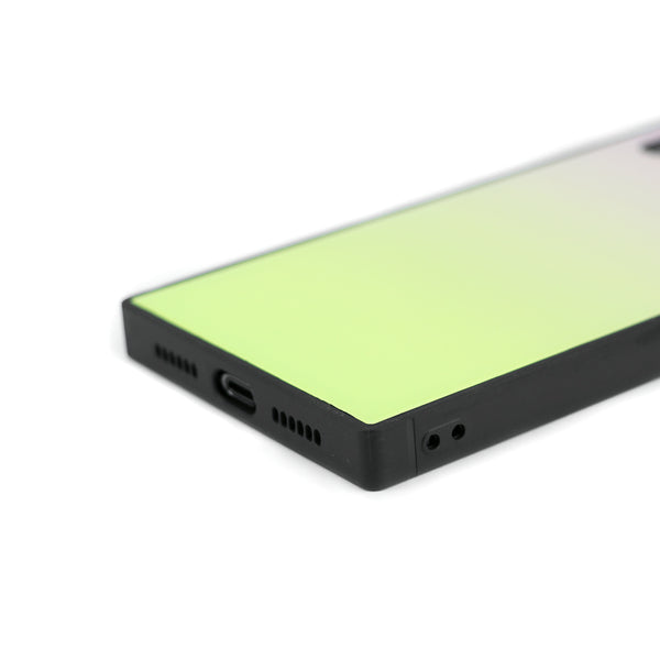 3D Vibes, Pink/Green - Tempered Glass Phone Case