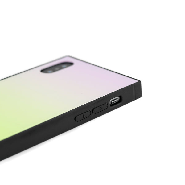 3D Vibes, Pink/Green - Tempered Glass Phone Case