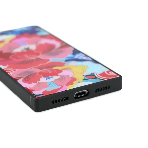 Blooming Peonies - Tempered Glass Phone Case
