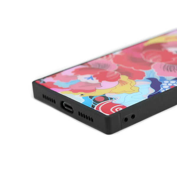 Blooming Peonies - Tempered Glass Phone Case