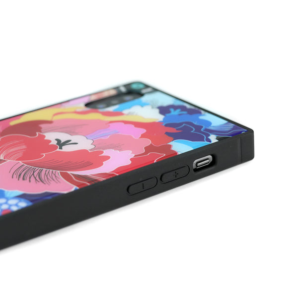 Blooming Peonies - Tempered Glass Phone Case