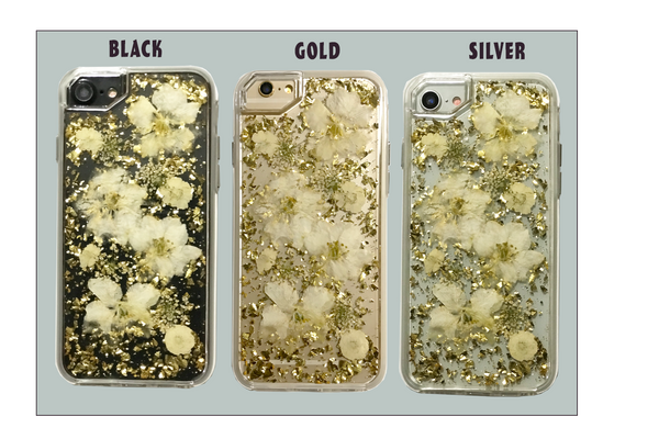 Golden Yellow Flowers, Floral Case | Made with Genuine Flowers
