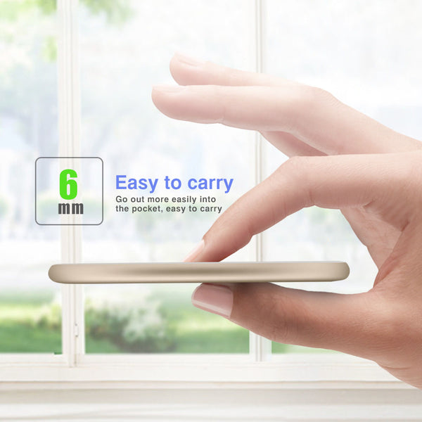 QI Ultra Slim Fast Wireless Charging Pad | Black | iPhone & Android Micro-B Port receivers included